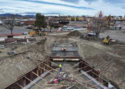 March 24th - Concrete work being done on the outfall structure.