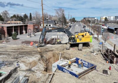Picture of construction activities on Pierce St.